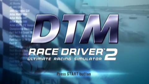 DTM Race Driver 2 title screen for PSP